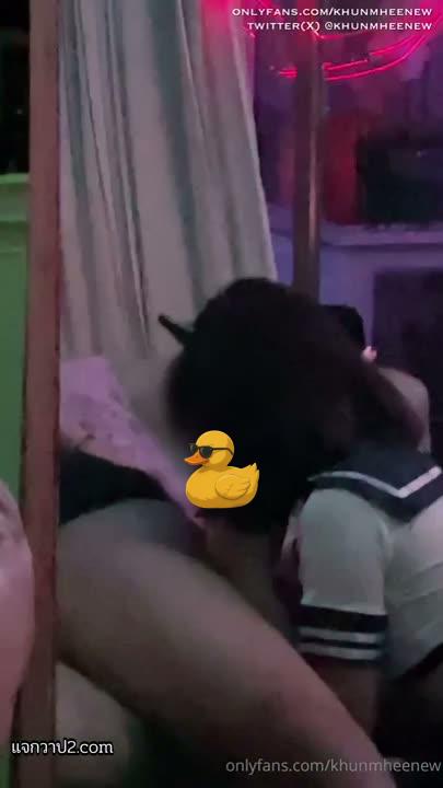 พี่หมีกับ khunmheenew คอสชุดนักเรียนญี่ปุ่น Nanoko โม๊กในที่ลับ ตอกท่าหมา น้ำแตกราดก้น